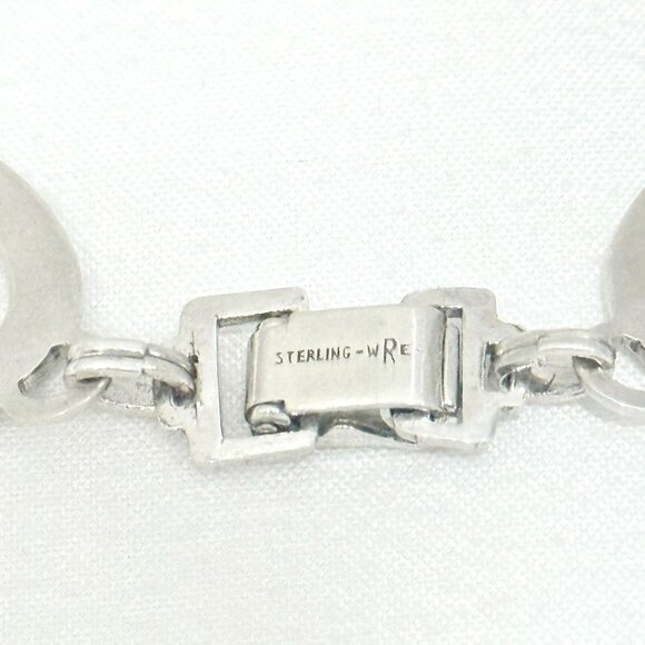 Vintage W.E. Richards Sterling Silver Link Bracelet - 7.25" - Signed - Picture 5 of 5